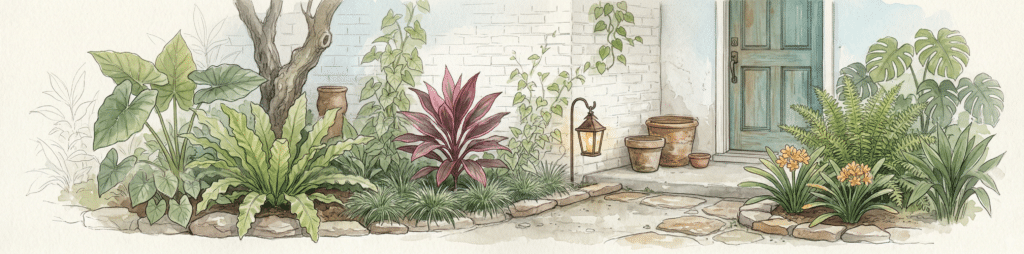 איור פנורמי בצבעי מים